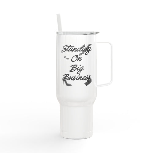 40oz Engraved Tumbler with Lid — Afro Silhouette Design, Insulated Travel Cup