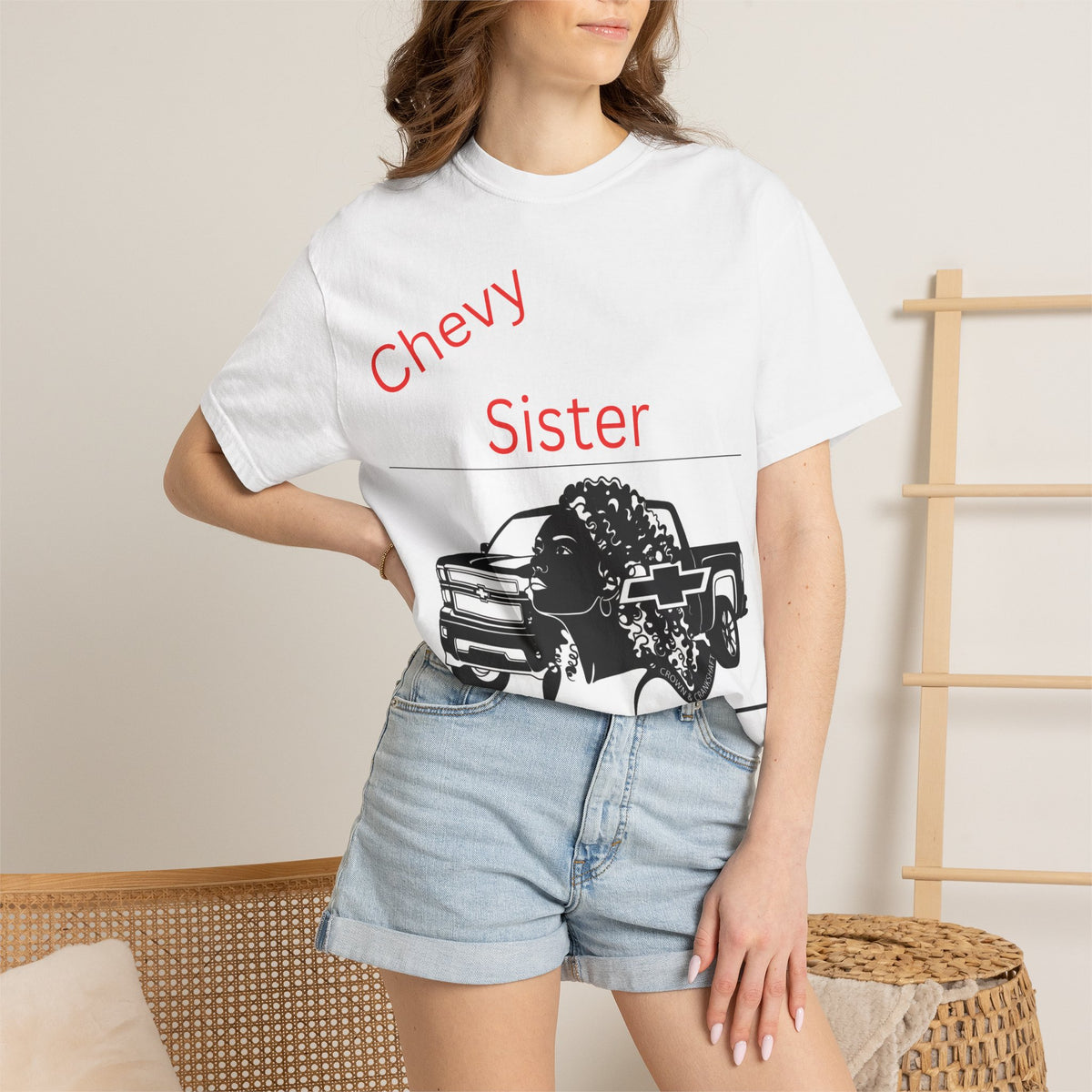 Chevy Sister T-Shirt — "She's Built Tough" Truck Tee