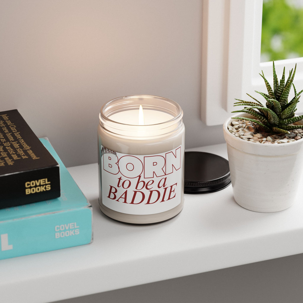 9oz Soy Candle - "Born to Be a Baddie" Scented Jar Candle (Gift for Her)