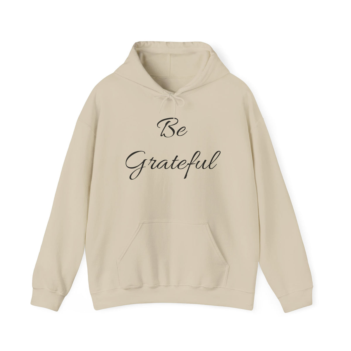 Be Grateful Hoodie — Minimal Script Gratitude Pullover