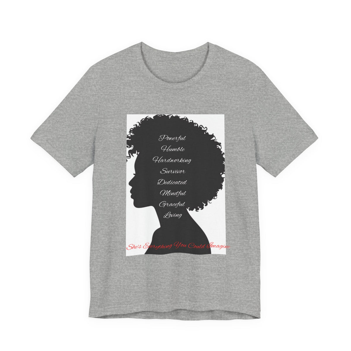 Afro Silhouette Inspirational Tee — "Strong, Humble, Understanding…"