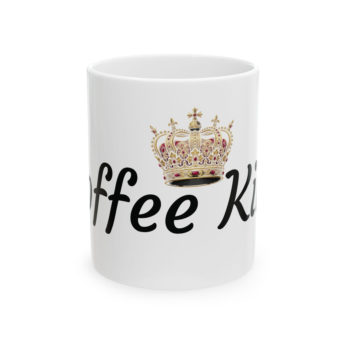 Coffee King Ceramic Mug — Crowned Coffee Lover Gift (11oz, 15oz)