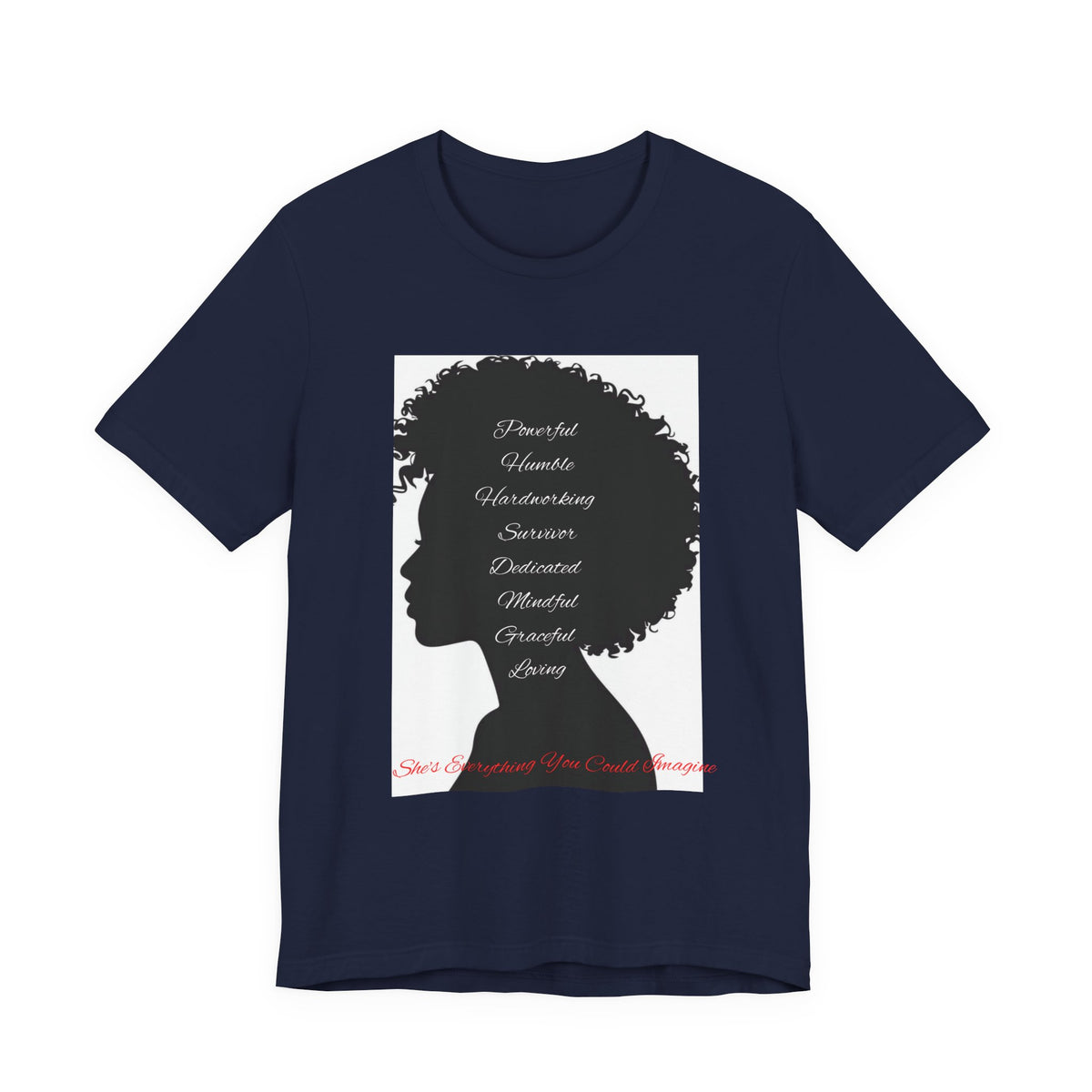 Afro Silhouette Inspirational Tee — "Strong, Humble, Understanding…"