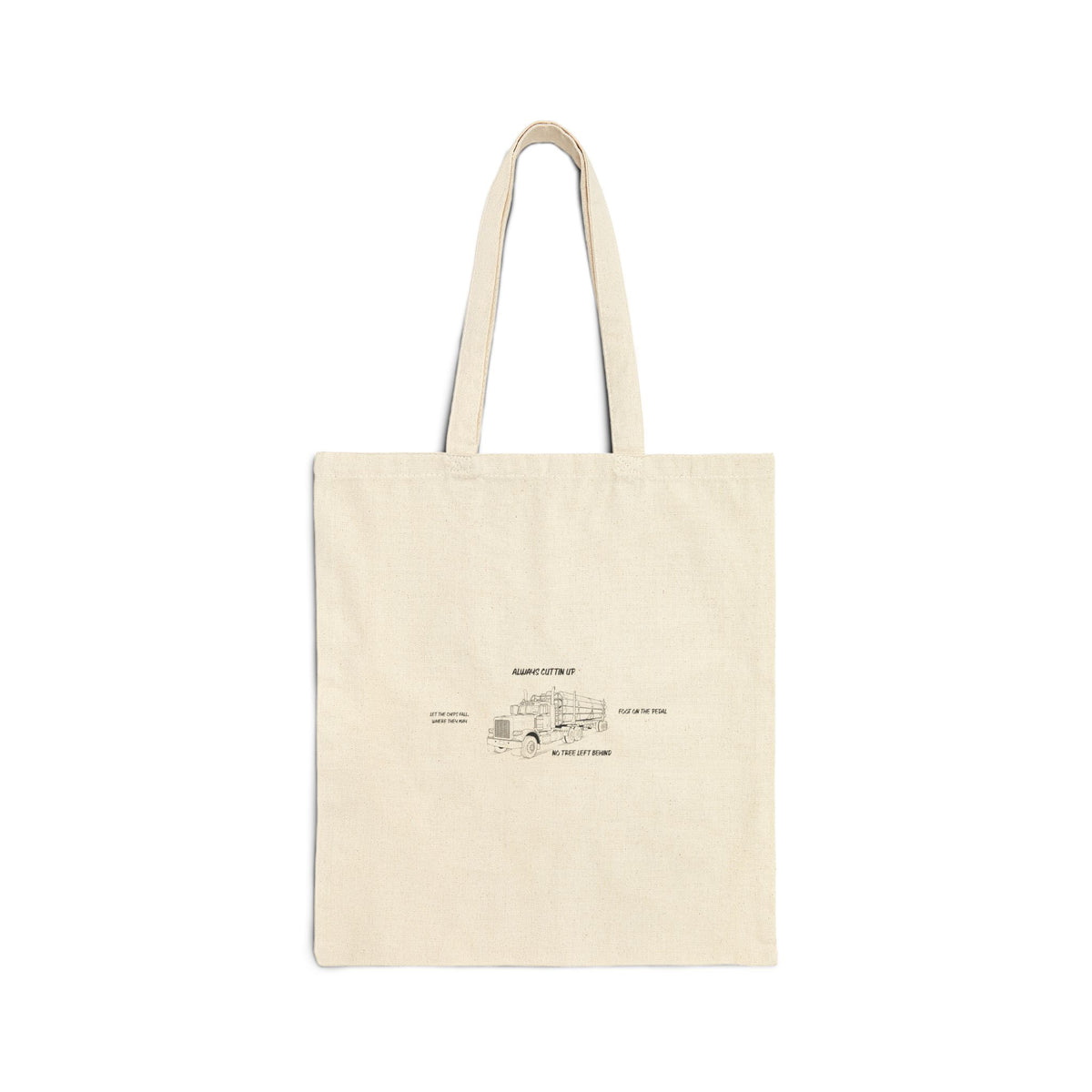Canvas Tote Bag — Minimal Architectural Sketch Print, Eco Grocery & Everyday Carry