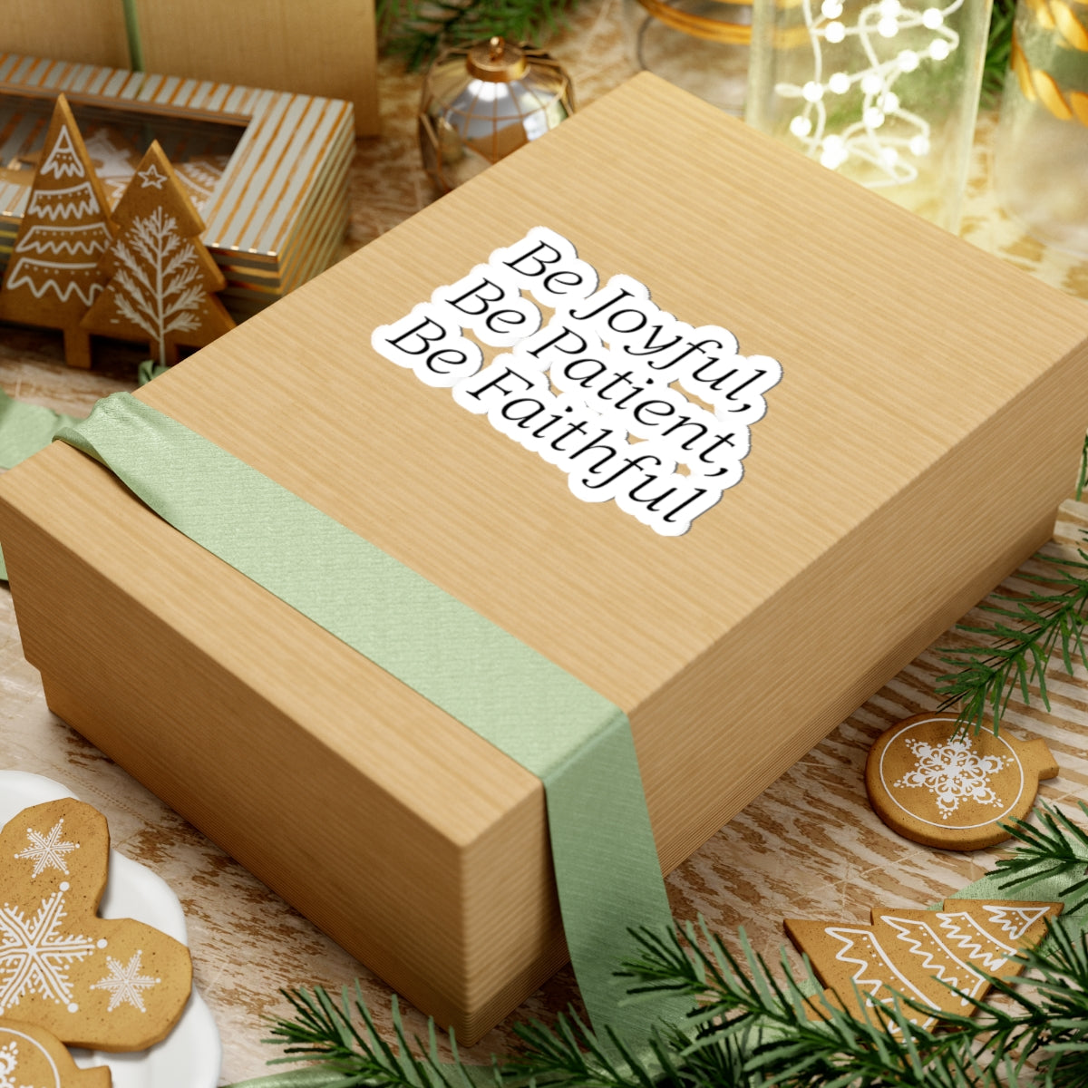 Be Joyful, Be Patient, Be Faithful - Inspirational Sticker