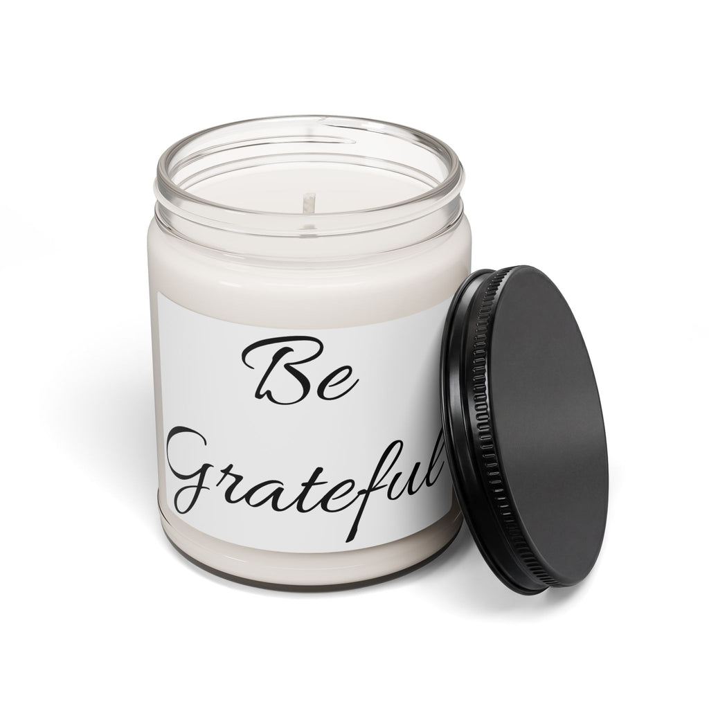 Be Grateful Soy Candle – 9oz Scented Jar, Inspirational Gift for Gratitude & Relaxation