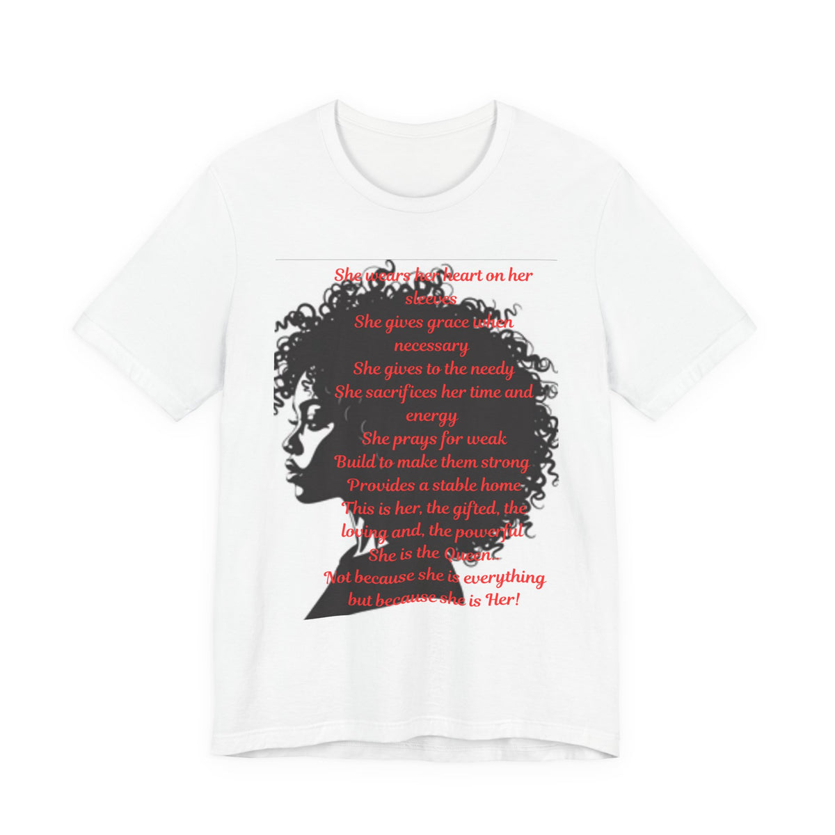 Afro Silhouette Tee — Minimal Black Heritage Profile T-Shirt