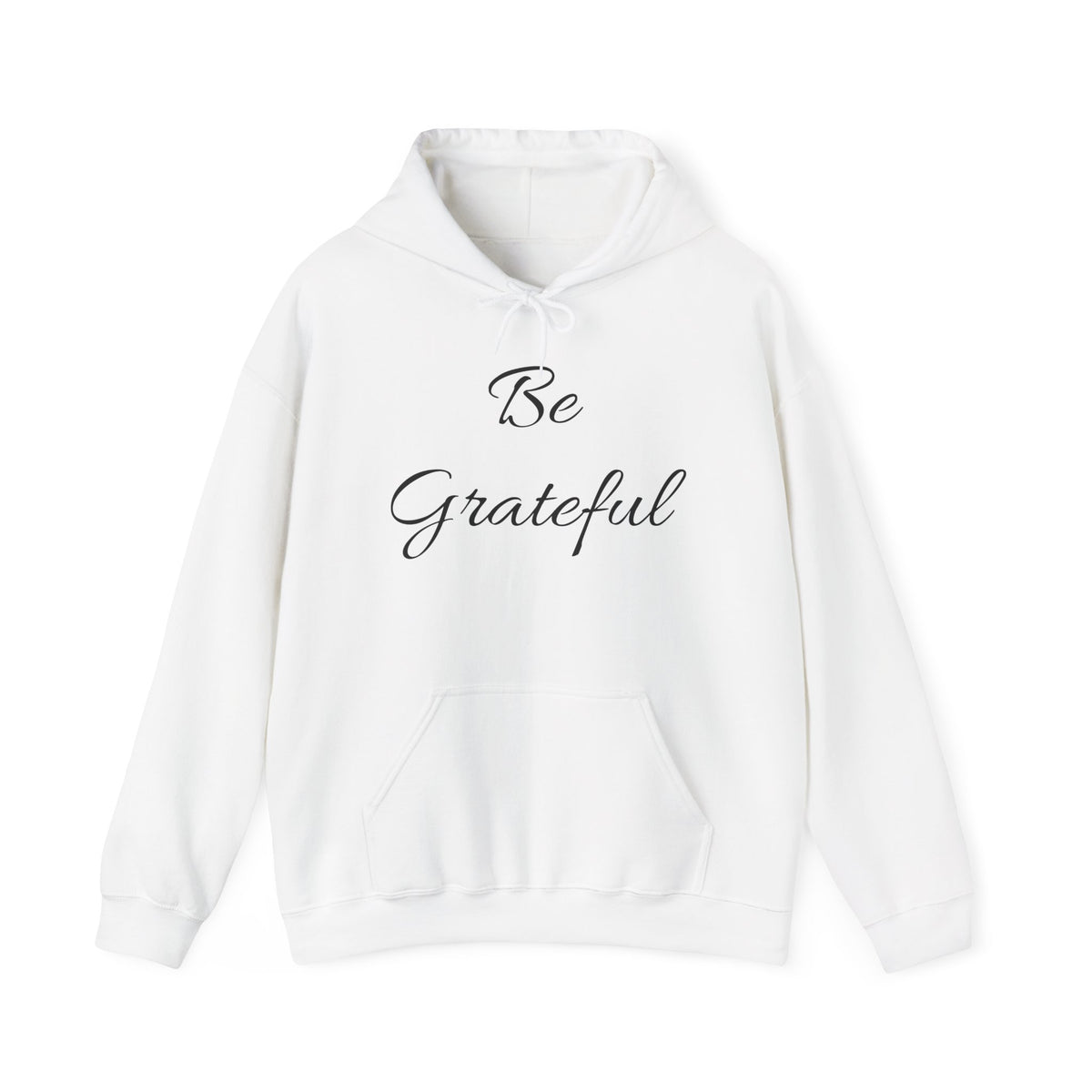 Be Grateful Hoodie — Minimal Script Gratitude Pullover