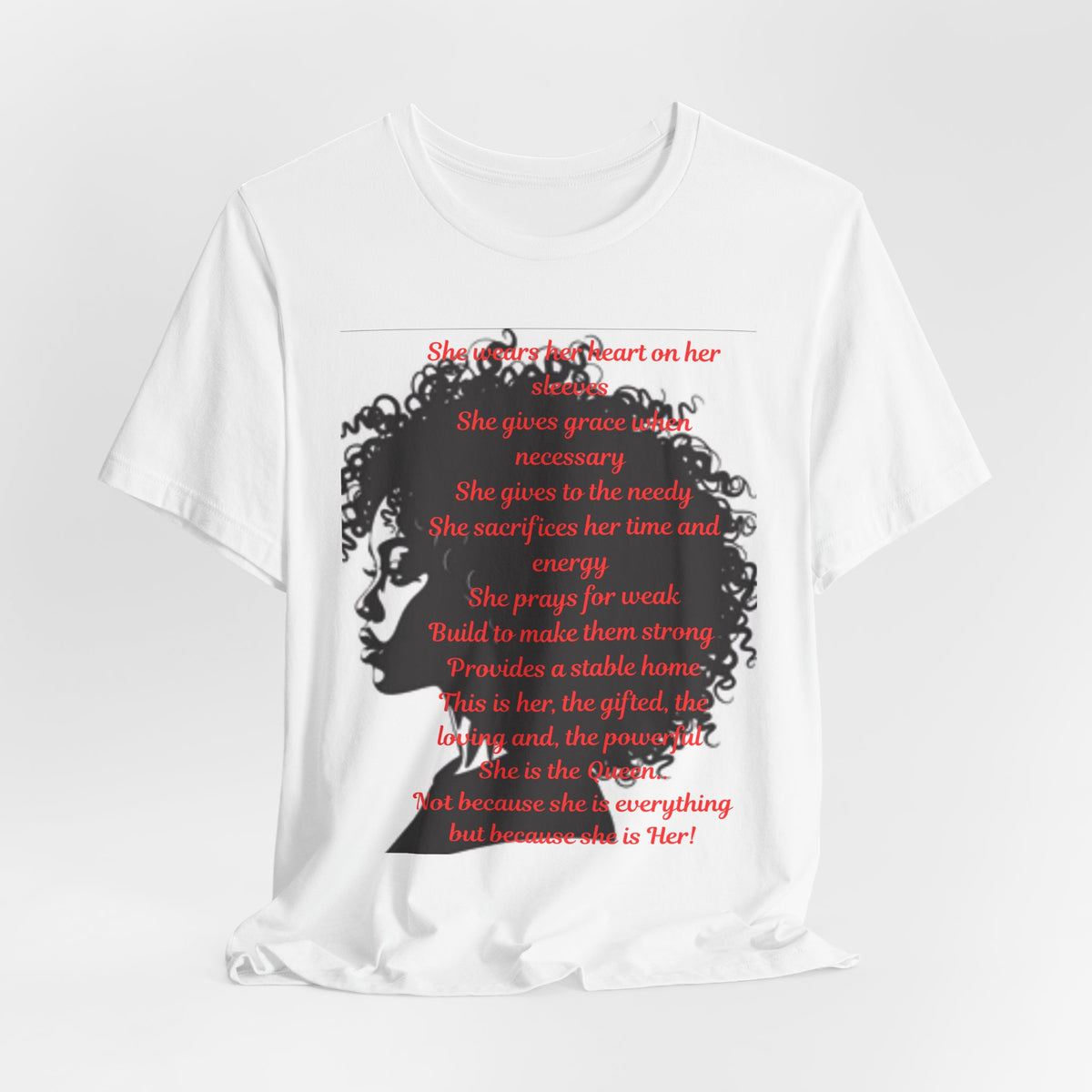 Afro Silhouette Tee — Minimal Black Heritage Profile T-Shirt