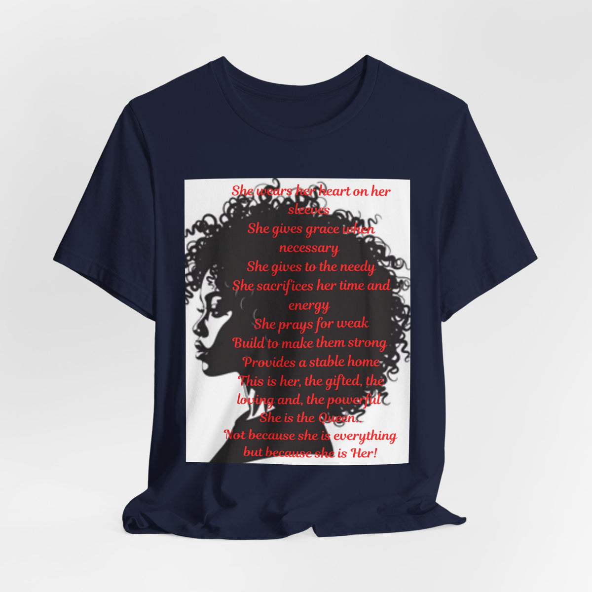 Afro Silhouette Tee — Minimal Black Heritage Profile T-Shirt