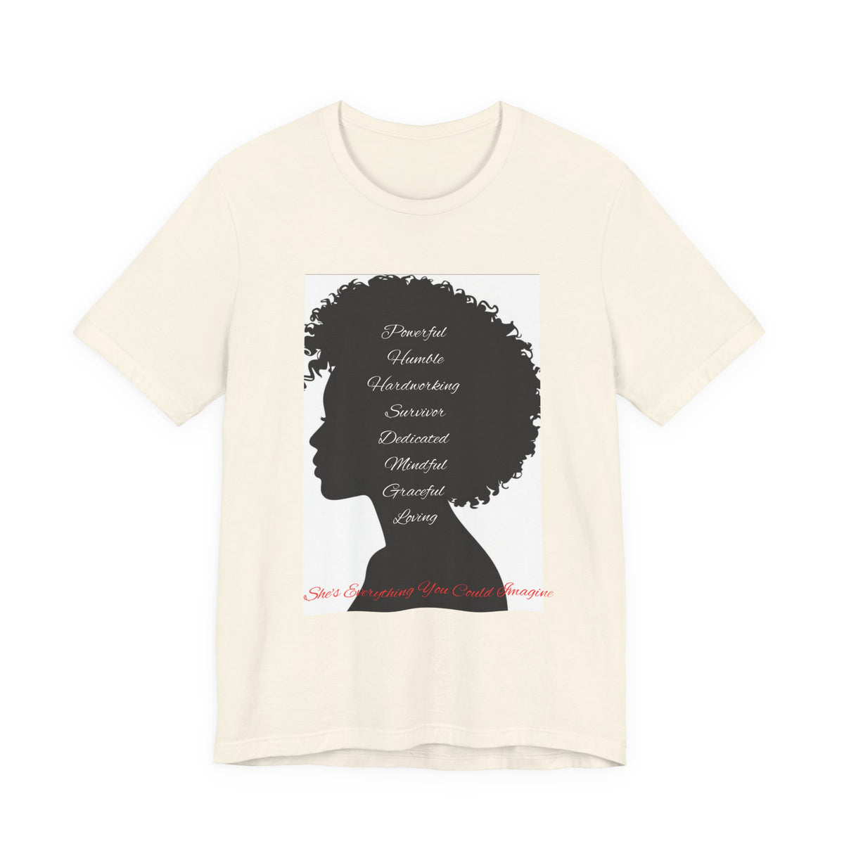 Afro Silhouette Inspirational Tee — "Strong, Humble, Understanding…"
