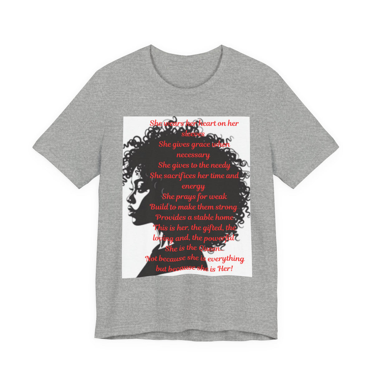 Afro Silhouette Tee — Minimal Black Heritage Profile T-Shirt