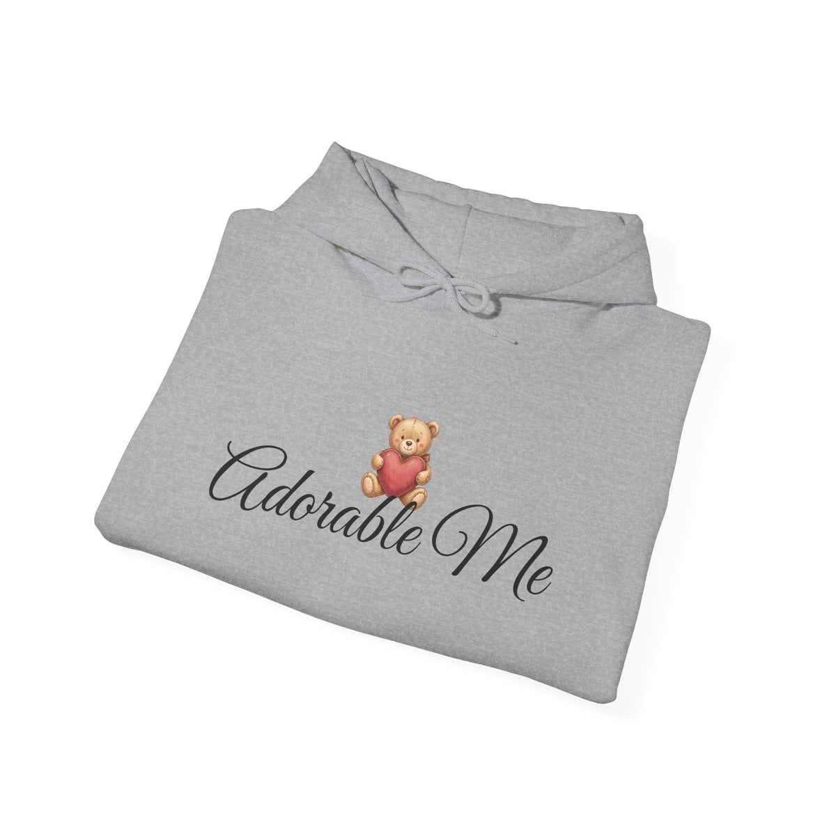Adorable Me Teddy Bear Hoodie – Cute Script Graphic Pullover