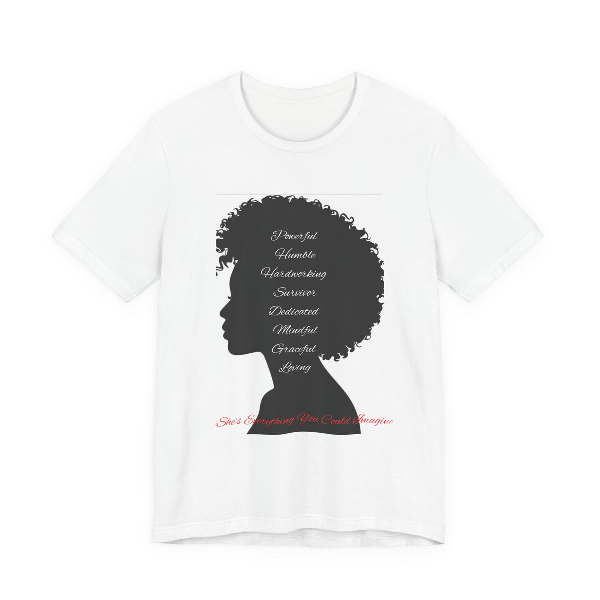 Afro Silhouette Inspirational Tee — "Strong, Humble, Understanding…"