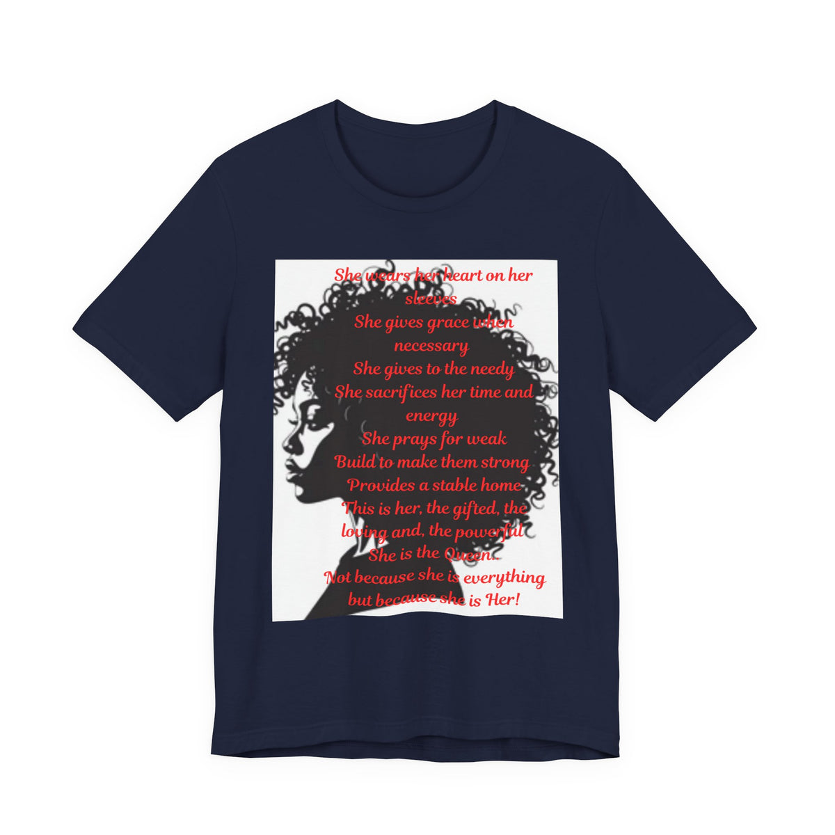 Afro Silhouette Tee — Minimal Black Heritage Profile T-Shirt