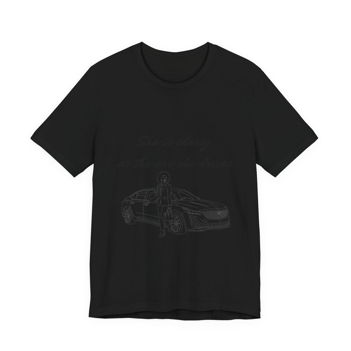 Classic Car Chic Tee — "She is classy as the car she drives"