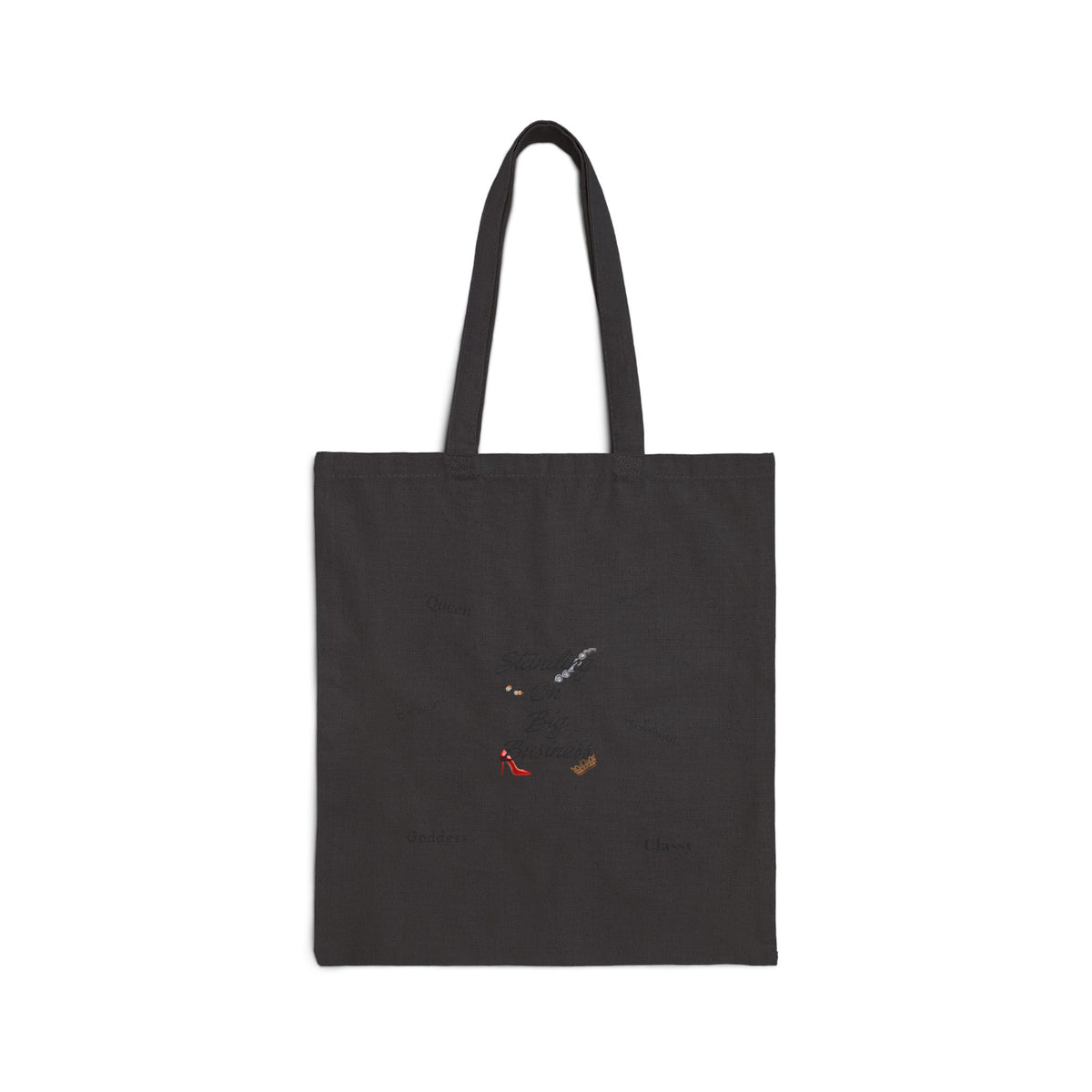 Canvas Tote Bag — 'Stardust & Big Universe' Minimal Floral Eco Shopper