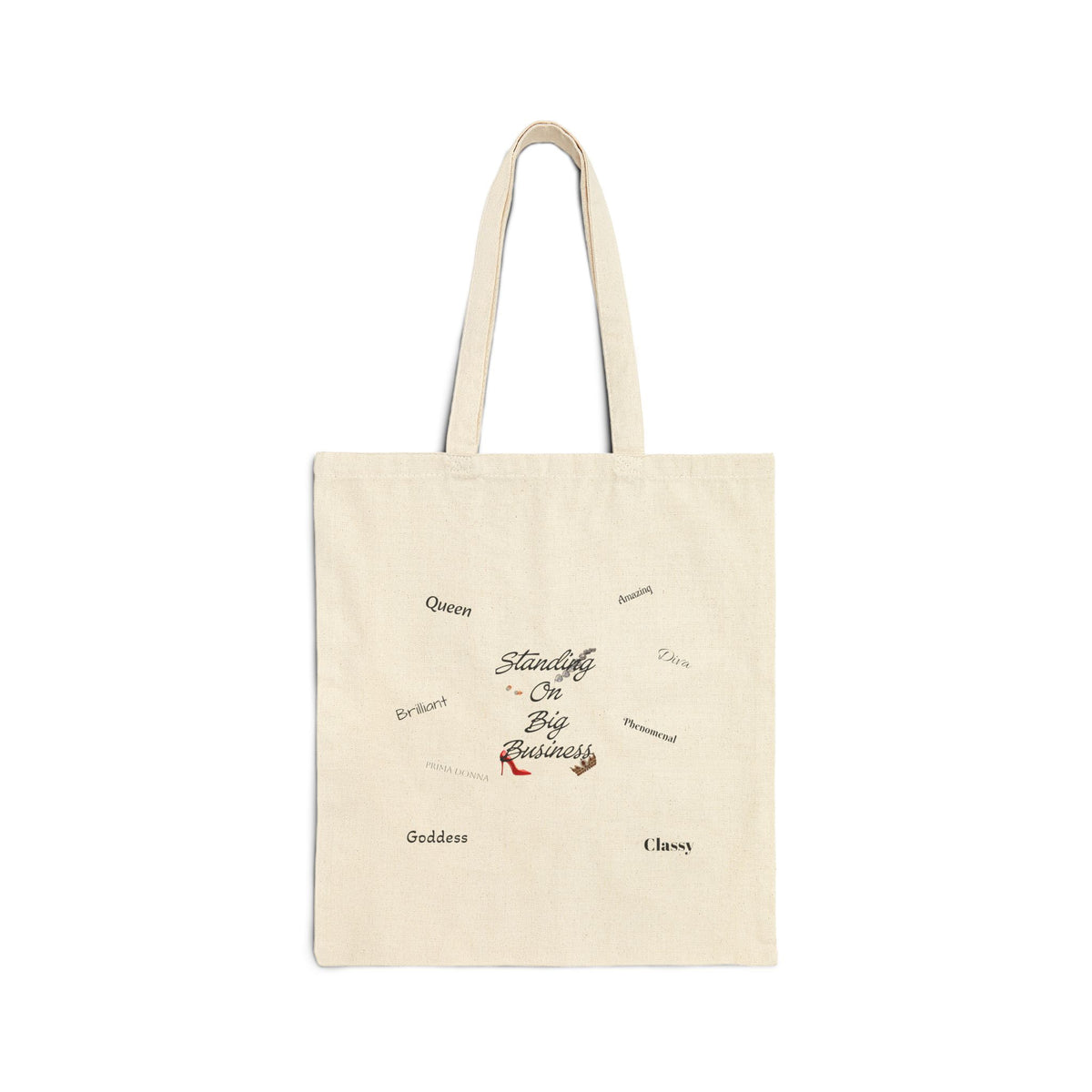Canvas Tote Bag — 'Stardust & Big Universe' Minimal Floral Eco Shopper