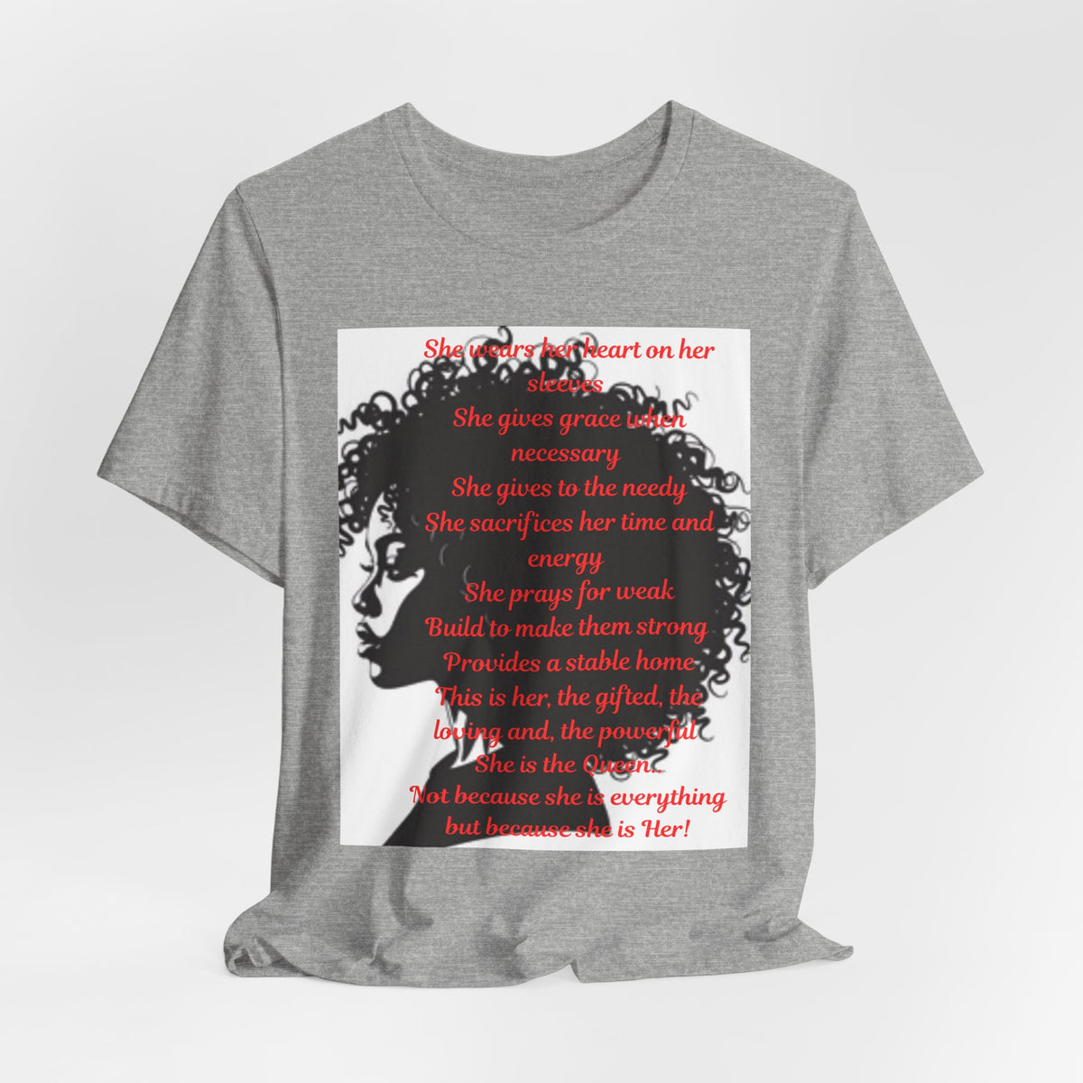 Afro Silhouette Tee — Minimal Black Heritage Profile T-Shirt