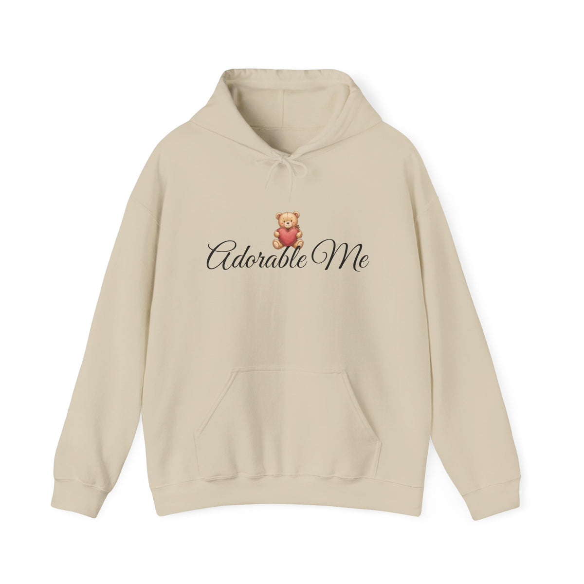Adorable Me Teddy Bear Hoodie – Cute Script Graphic Pullover