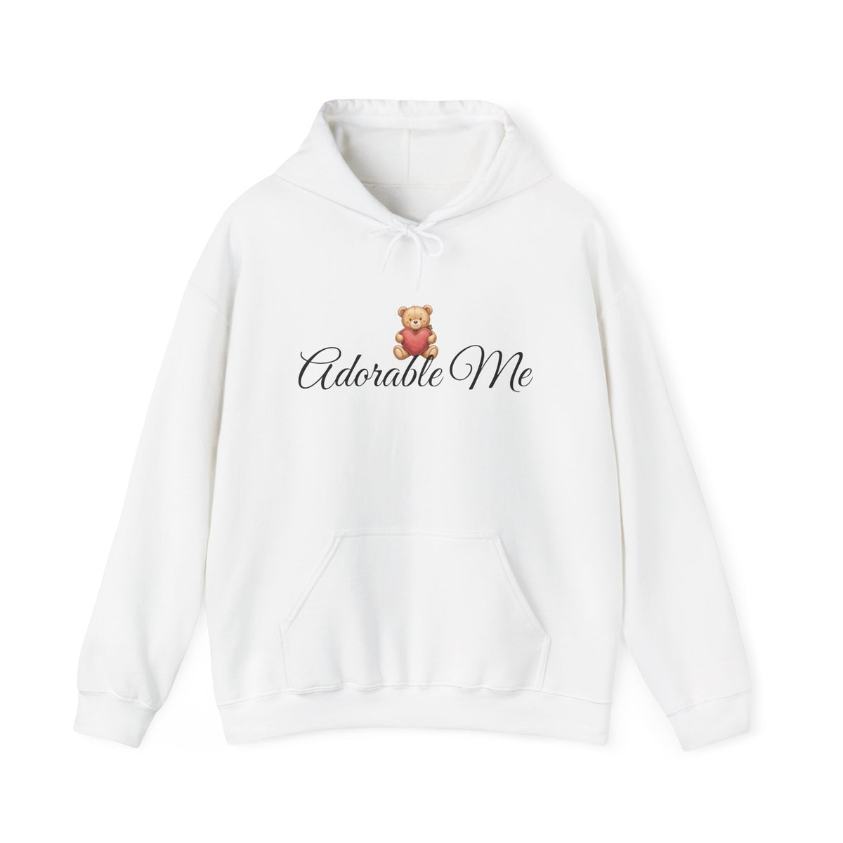 Adorable Me Teddy Bear Hoodie – Cute Script Graphic Pullover