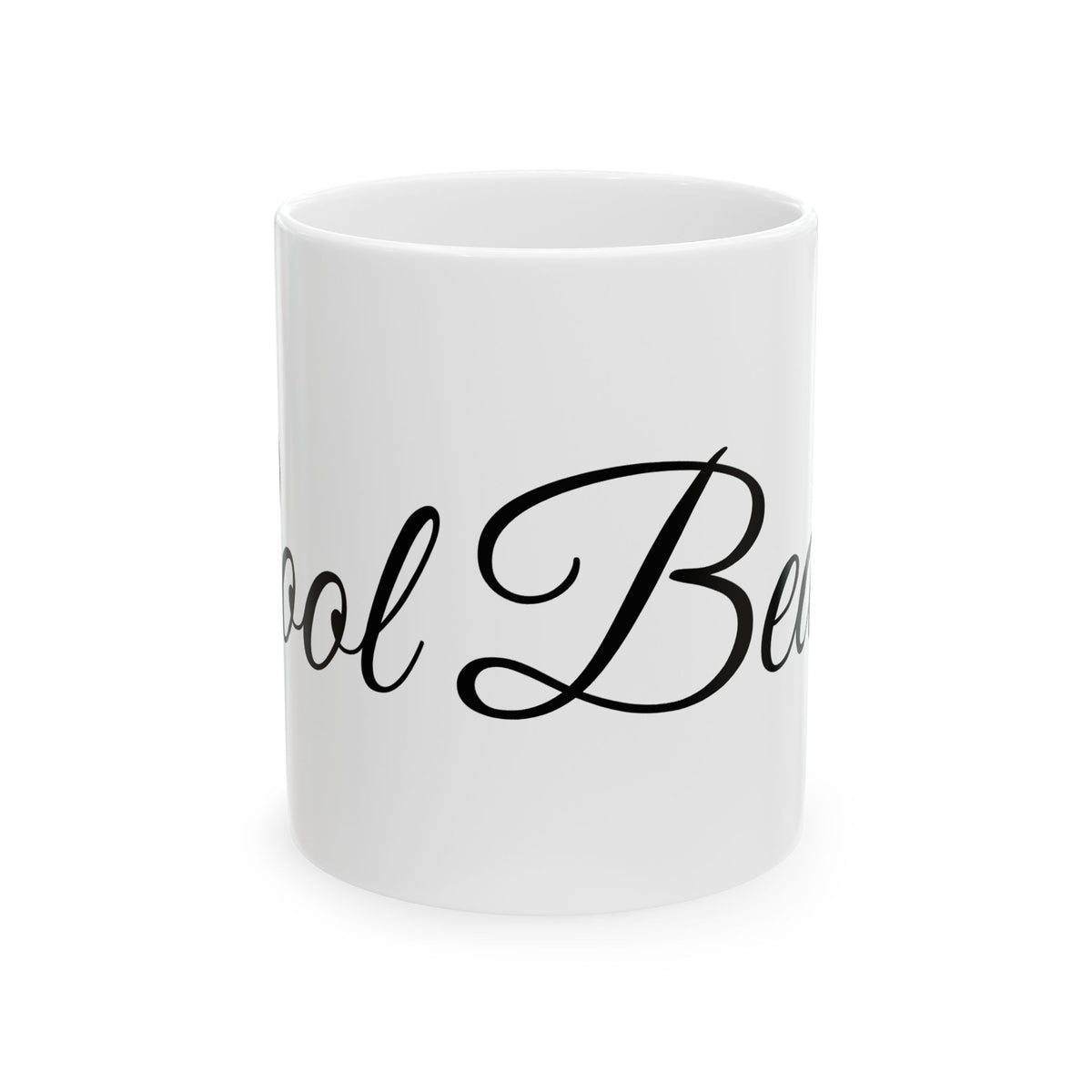 Coffee Beans Ceramic Mug — "Caffeine Queen" Script Coffee Lover Gift (11oz & 15oz)