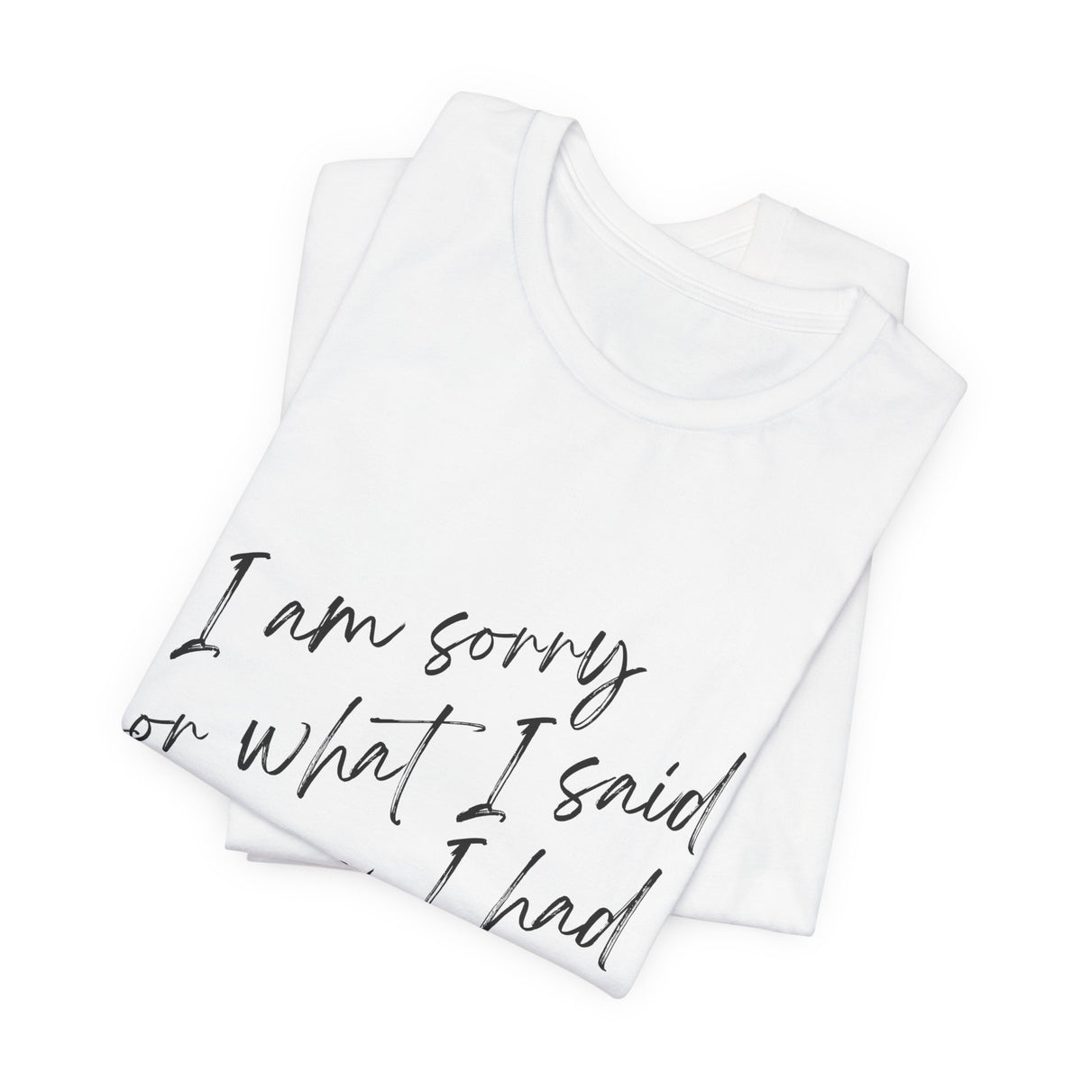 Coffee Apology Tee — "I am sorry for what I said before I had my coffee" Shirt