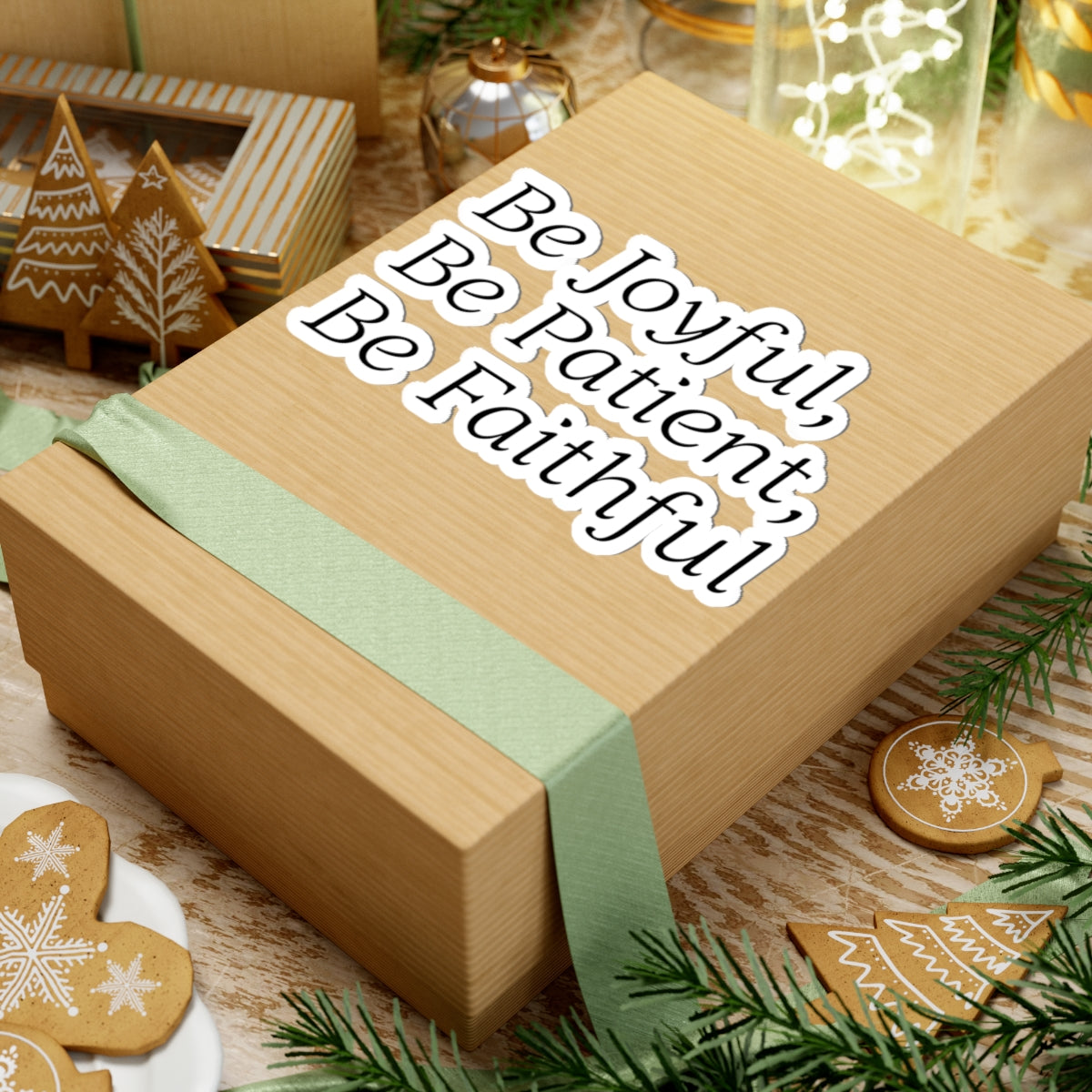 Be Joyful, Be Patient, Be Faithful - Inspirational Sticker